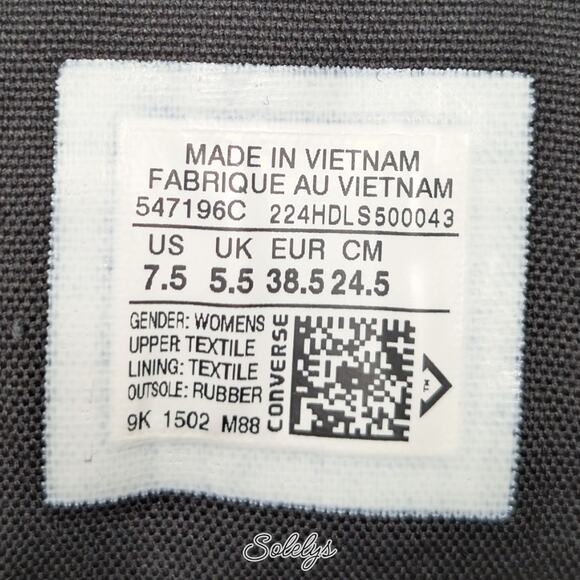 Converse 2015 Lux Mid Hidden Wedge Lurex Star Stud Distressed Sneaker 7.5 RARE - Picture 5 of 11